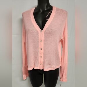 Pink Rose Cardigan Top. Sz Sm. New.